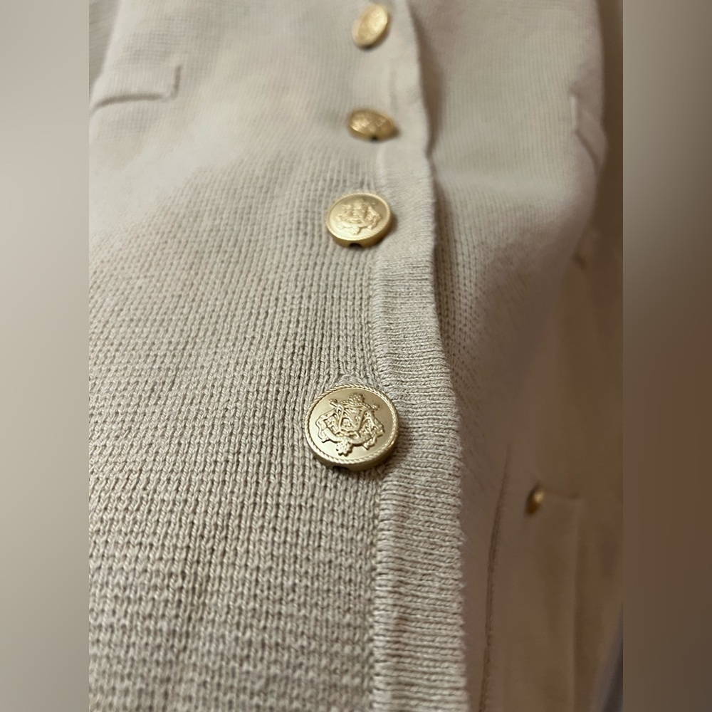 J. Crew gorgeous oversized cardigan gold button accents big pockets size 2XL - Picture 2 of 11